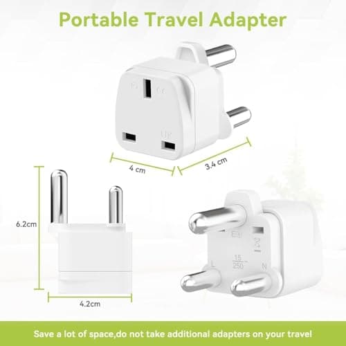 2-PACK UK to South Africa Plug Adapter,UK to South Africa Travel Adapter — view 6