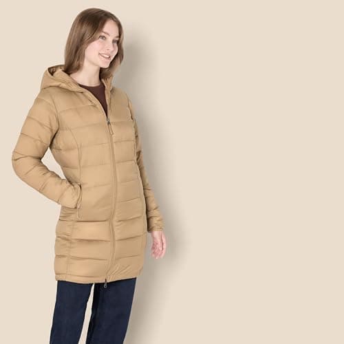 Amazon Essentials Women's Lightweight Water-Resistant Packable Hooded Puffer Jacket (Available in Plus Size), Mushroom Brown, S — view 2
