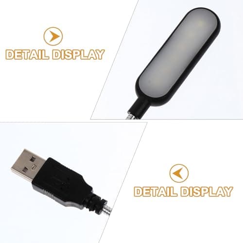 Mikikit 2pcs Portable Laptop Lamp 5 V Flexible USB Foldable Light — view 3
