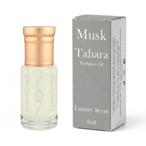 Perfume Oil Musk Tahara 6ml by Luxury Scent - Long Lasting Alcohol-Free Arabian Attar with Creamy Floral Musky Notes – Premium Travel Size Unisex Fragrance for Men & Women, Elegant Gift Choice
