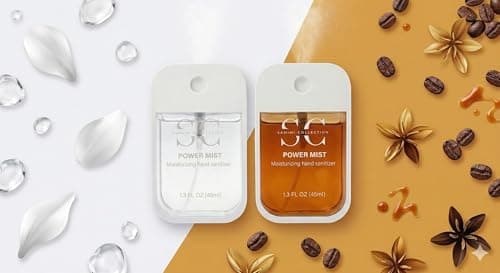 Hand Sanitizer Travel Size 2 Pack (Caramel & Scentless), Pocket Size Sanitizer for Purse, Car, Office & Travel, Quick Absorbing, Non-Sticky, Refreshing Scent, Daily Personal Care Essential — view 2
