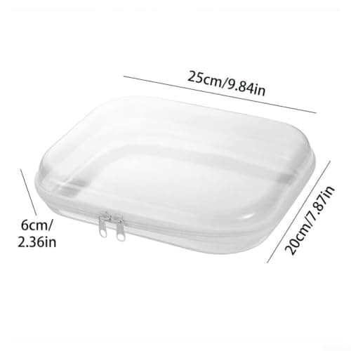 HomeVortex Hard Shell Zipper Case Transparent Storage Bag for Hard Drive Electronics - PVC Travel Pouch with Mesh Pocket 20x12x5cm(25 * 20 * 6cm-Medium) — view 2
