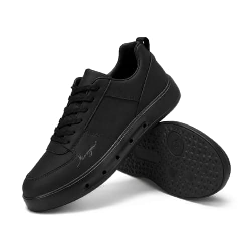 Mirroryou Mens Casual Dress Sneakers Lace-up Fashion Shoes Black 10