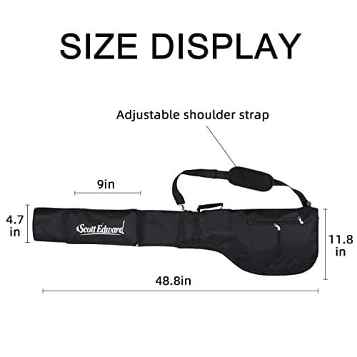 Portable Sunday Pencil Bag, Foldable Golf Club Carry Bag, Waterproof Training Case, Holds 7-12 Clubs — view 4