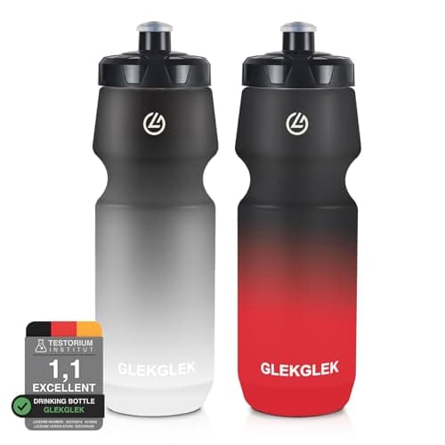 GLEKGLEK Bike Water Bottle 750ml, 2 Pack, Dishwasher Safe