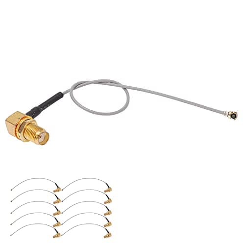 Aolidsive RF Coaxial Cable, Brass SMA Female to IPX Connector, Ideal for GPS and WiFi Devices, 10 Pack — view 2