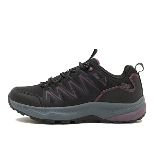 Peter Storm Women's Flight Waterproof Shoes with Softshell Upper, StormShield Protection & Grippy Lug Sole (Black/Purple, UK Footwear Size System, Adult, Women, Numeric, Medium, 8)