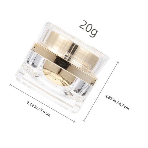 NUOBESTY Acrylic Lotion Container 20g Golden Refillable Travel Cream Bottle — view 2