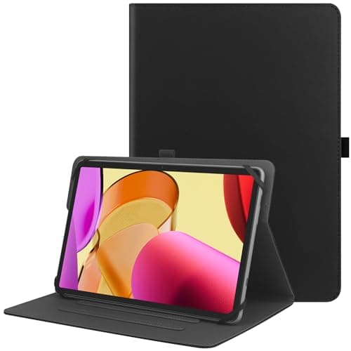 HGWALP Universal 9",9.7",10.1",10.2",10.5",10.9",11" Tablet Case,Protective Cover Stand Folio Case for 9-11 Inch Tablet,Tablet Case Cover with Pen Holder for iPad, Samsung, Other Tablet-BK