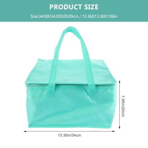 ARTSEWPLY Food Insulation Bag Cake Packing Bag Aluminum Cloth Blue for Fruits, Snacks, Hot or Cold Storage, Going to Amusement Parks, On-site Activities — view 2