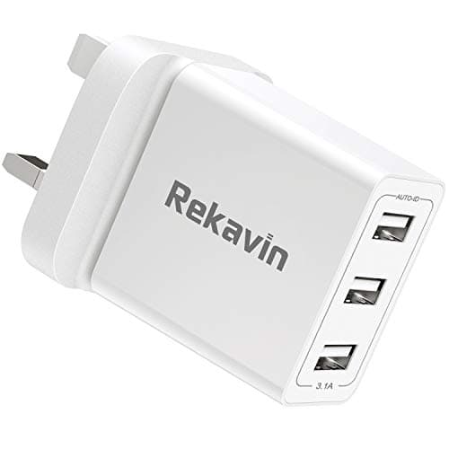 USB Plug,Multi USB Plug Adaptor UK 5V/3A for iPhone Charger Head,Multiple 3 Port Dual Charging Adapter UK Triple Way 3 Pin Double Main Charge for iPhone 14 13 12 11 X XR XS 8 7 6 6S 5 5S SE,iPad