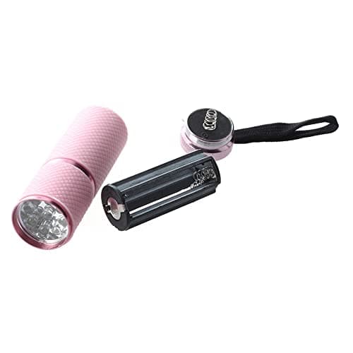Iegefirm 2X Outdoor Mini Pink Rubber Coated 9-LED Flashlight Torch — view 5