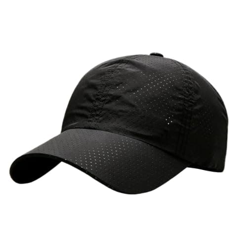 mefocou Sunscreen Breathable Baseball Cap - Quick-Dry Running Hat Black