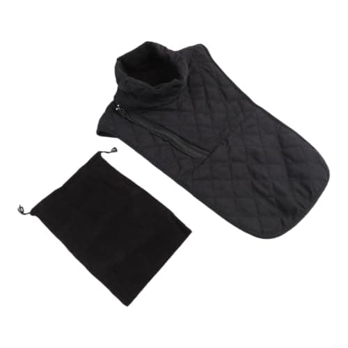 KiraKira Windproof Motorcycle Neck Warmer 40x36cm Zip Adjust(Black) — view 2
