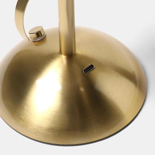 OHS Bow Rechargeable Cordless Lamp Battery Operated USB Table Lamp, Gold — view 3