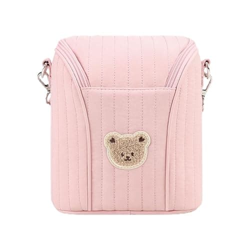 Insulated Bottle Bag - Aluminum Foil Polyester 18x10x20cm | Portable Breast Milk Cooler With Handle, Travel Storage For Stroller, Food Holder | Bottle Organizer