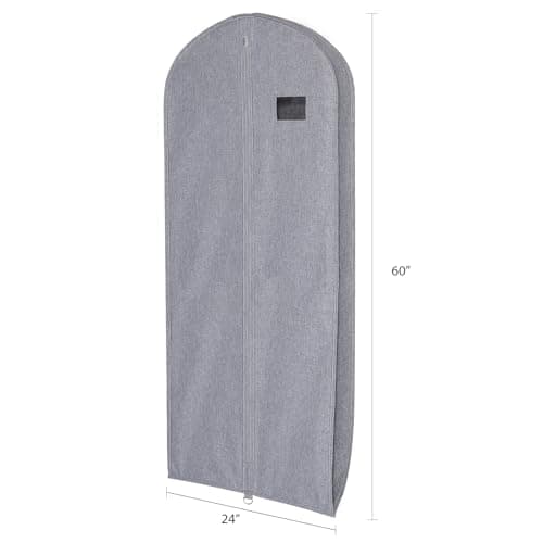 Univivi Premium Dress Bag for Hanging Clothes 60in Dress Cover 1 Pack Grey — view 6
