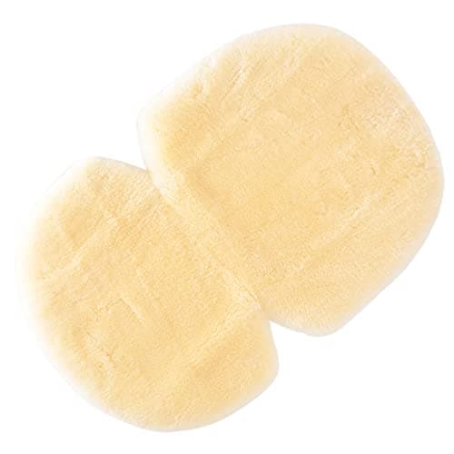 Merauno® Baby Sheep Wool Liner Lamb Wool Insert for Pram, Pushchair, Buggy, Stroller Car Seat Insert Medical Tanned Beige (27"×18" inches) — view 3