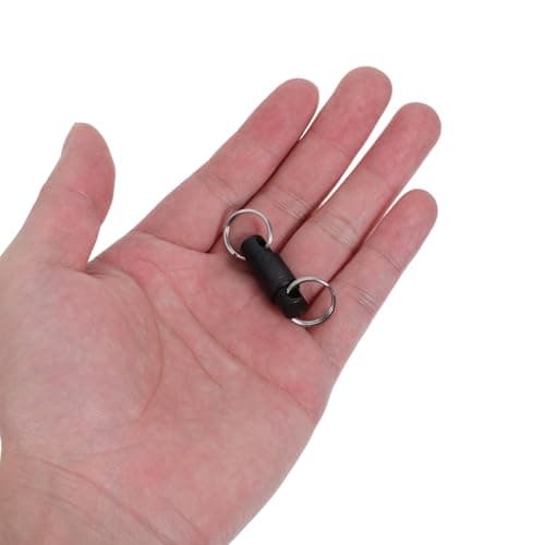 GALPADA Titanium Alloy Keychain Quick Release Swivel Keychain Black Dual Quick Release System Keyring for Flashlights and Keys Travel and Purse Accessory — view 4