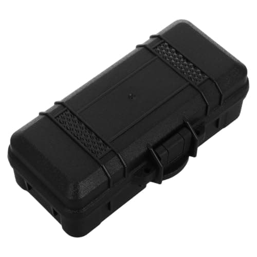 VOSAREA Plastic Shockproof Box Small Survival Gear Holder, Pp Tactical Equipment Storage Box, Black, Impact Protection, Stackable, Travel and Outdoor Sports