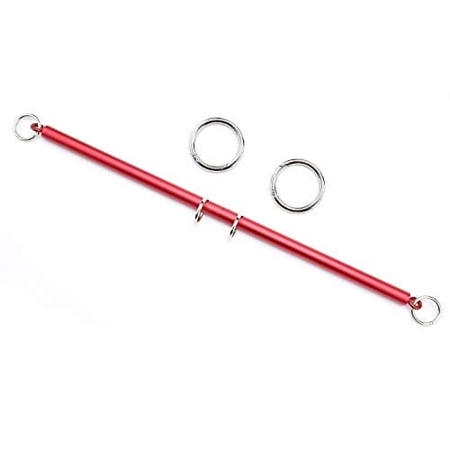 Heavy Spreader Bars Adult Heavy Duty Play Black Yoga Pilate Bar for Bedroom with 8 Pcs red Adjustable Straps Kit, Leg Spreader Bar for Bedroom Home, Exercise Bars Sports Training Fitness Gear — view 4