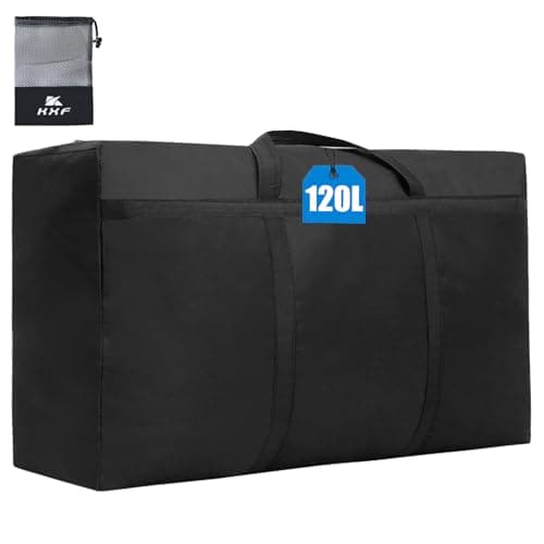 KXF 120L Large Capacity Storage Bag Waterproof Heavy Duty Moving Bag Sturdy Space Saver Saving Organiser Underbed Storage Organizer Large Clothes Box Packing Boxes for Duvet Blankets Bedding