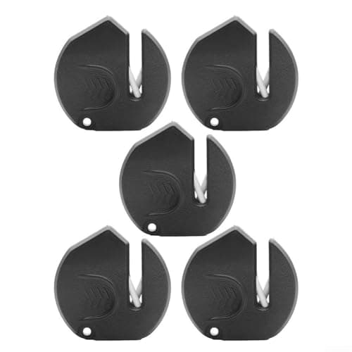 Sawhamale Sharpener for Kitchen Knives and Scissors, Portable Sharpening Stone Tool with ABS Housing, Fast Restoration for Home Camping Outdoor Use, Black, 5 Pack — view 2