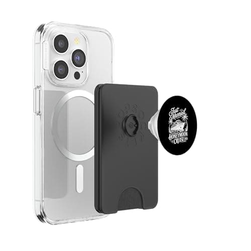 Women Just Married Honeymoon Cruise 2026 Palm Tree Travel PopSockets PopWallet for MagSafe — view 3