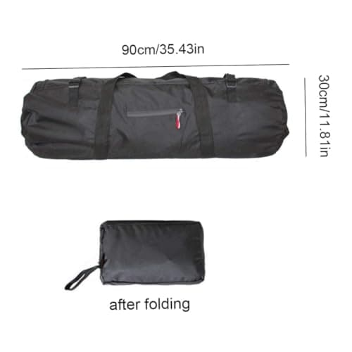 Long Duffle Bag, Waterproof Zipper Duffel Bag with Handles, Foldable Tent Bag, 20KG Heavy Loading Camping Tent, Storage Carrying Bag for Hiking Camping(35x12x12inch) — view 6