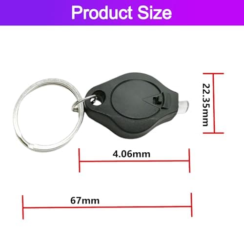 Modurio Mini Keychain Flashlight, Note Checker UV Light for Bank Notes, Small Keyring Torch for Emergency Lighting – Money Checker Pen for Cashiers, Retail, Travel — view 2