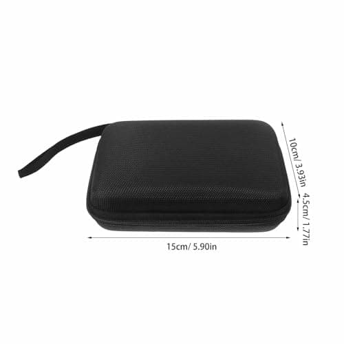 AMUSLESUR 2pcs Eva Heavy-duty Protective Travel Case with Zipper for Hard Drives Earphones and Cables Portable Electronics Organizer Black Storage Box for Home and Business Trips — view 2