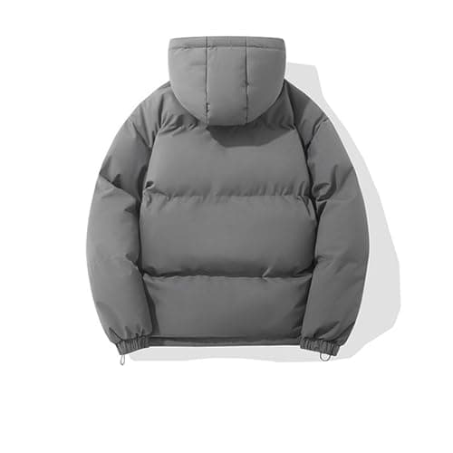 Anbiryeik Women Winter Puffer Down Jacket Hooded Waterproof Quilted Short Coat with Pockets Lightweight Ladies Parka Jackets Zip Up Windproof Packable Casual Warm Outwear for Travel Outdoor DGray 3XL — view 3