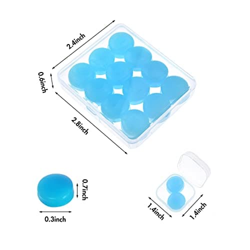 Fantasyon6 Pairs Silicone Ear Plugs, Reusable Noise Cancelling — view 2
