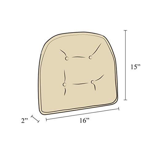 Klear Vu Omega Non-Slip Chair Cushions, Assembled in USA, U-Shaped Skid-Proof Seat Pads for Dining Room, Kitchen, Office, 15"x16", 8 Pack, Solid Yellow 8 Count — view 6