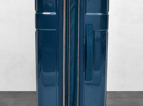 Rock Selene Medium Expandable Hard Shell Hold Suitcase in Blue - Elegant Design, 360 Swivel-Wheels, Telescopic Handle, Metallic Finish, Copper Accents & TSA Combination Lock - 66x45x31cm 3.9KG — view 5