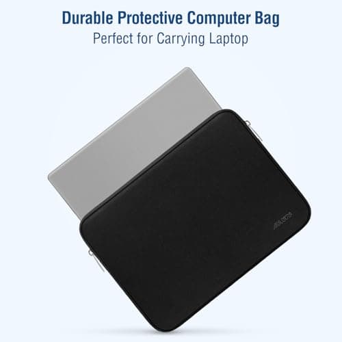 MOSISO 13 inch Laptop Case Neoprene Sleeve with Small Bag,Black — view 3