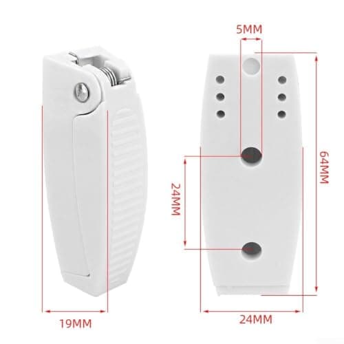 EffiFish White Plastic Door Catch 5pcs for Camper Travel(Black) — view 6