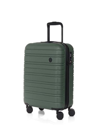 Nere - Stori - ABS Hard-Shell Suitcase Collection - 8-Spinner Wheels - Self-Repairing Zip - Built-in TSA Combination Lock - Expanding Luggage (Khaki, Cabin Bag) — view 5