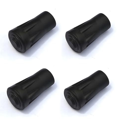 4-Pack Durable Rubber Tips for Hiking Poles - Non-Slip Replacement Buffers for Trekking on Various Terrains