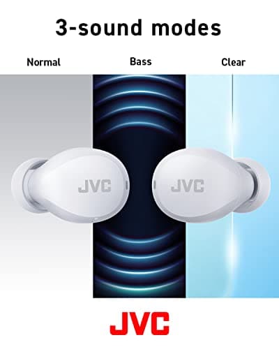 JVC HA-Z66T-W Gumy Mini True Wireless Earbuds, 23 Hours Playback, Bluetooth 5.1, Compact and Lightweight, Water Resistance (IPX4), White — view 3