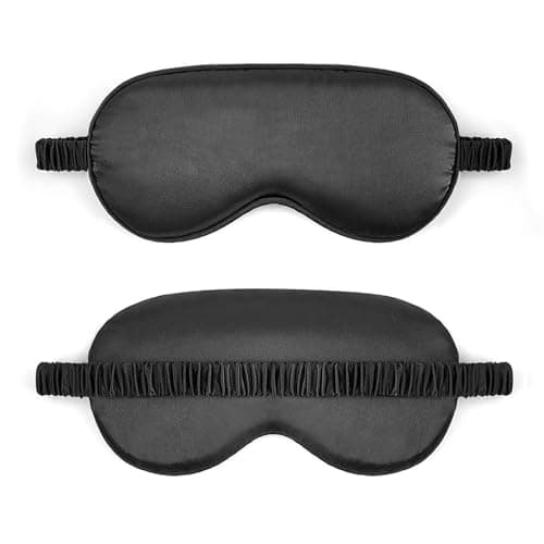 Silk Sleep Mask, Eye Mask Made of Real Natural Pure Silk with Adjustable Strap, Eye Mask for Sleeping, Blackout Sleeping Mask for Travel, Home, Office — view 5