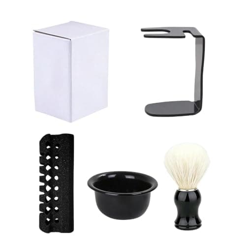5‑In‑1 Shaving Grooming Kit, Shave Bowl Brush Beard Sponge Razor Stand