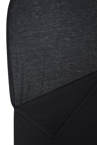 Mountain Warehouse Thermal Mummy Sleeping Bag Liner -220cmX85cmX51cm, Stretchy Knit Travel Sheet - For Spring Summer Black — view 3