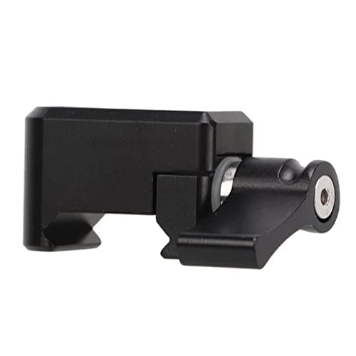 Denash NATO Rail Clamp, 1/4 3/8 Screw Hole, Portable Quick Release Aluminum Alloy NATO Clamp for Camera Cage for Vlog Shooting
