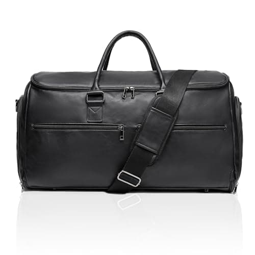Carry On Garment Bag for Travel, Convertible Travel Garment Bag for Men Women, 2 in 1 Hanging Suitcase Suit Business Travel Bag, Black, 39"L x 12.5"W x 12.2"H, Travel