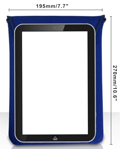 10" inch Tablet Carrying Cover Sleeve Bag Case Neoprene Laptop Tablet (Blue) — view 4