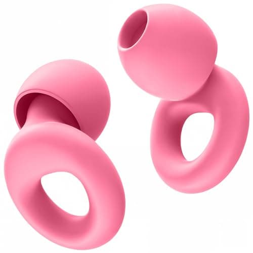 HOYIO Ear Plugs for Noise Reduction–Super Soft, Reusable Hearing Protection in Flexible Silicone for Sleep, Noise Sensitivity & Flights-8 Ear Tips in XS/S/M/L–27dB Noise Cancelling–Light Pink