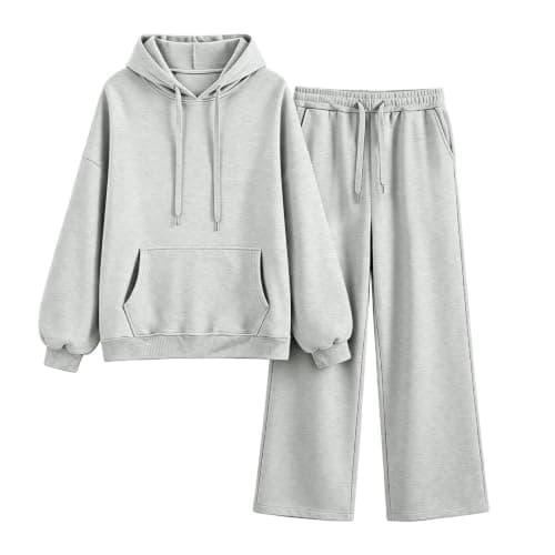 Tracksuit Womens Full Set Pullover Hoodie Wide Leg Trousers 2 Piece Outfits — view 4