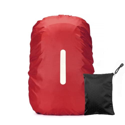 LICQIC Waterproof Rain Cover for Backpack, XL(60-70L), Red
