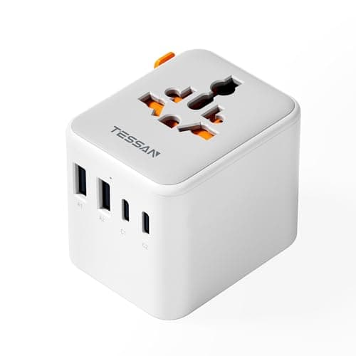 TESSAN Universal Travel Adapter, Worldwide Plug with 2 USB A and 2 USB C